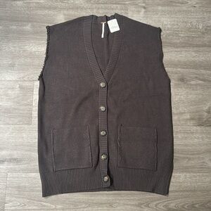 Free People Oakleigh Vest — Charcoal